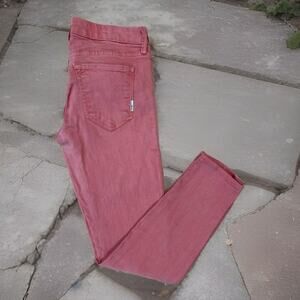 Mother The Looker Crop Jeans Women's 27 Red Pink Glam Boho Party New York